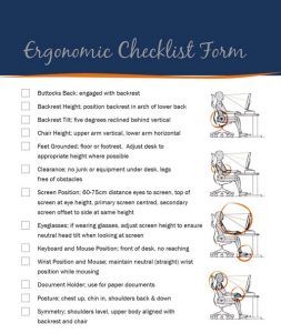 ergonomic work from home checklist